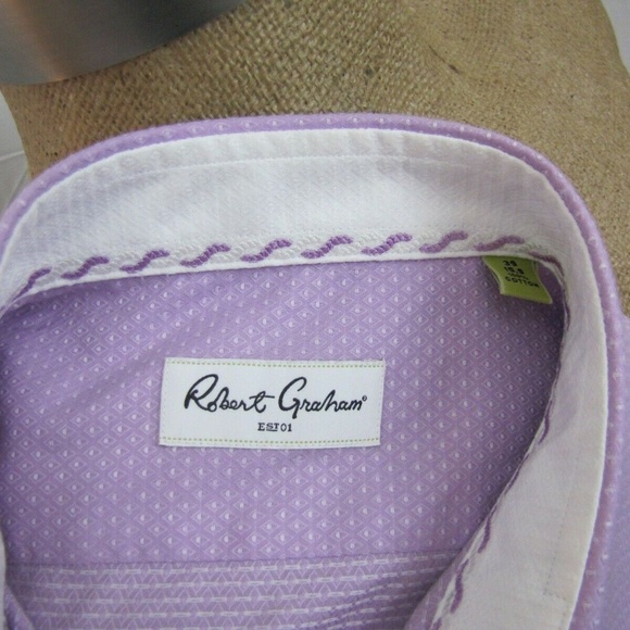 ROBERT GRAHAM 15.5 Shirt Micro Check EU 39 - Picture 3 of 8